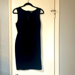 Lulus: Black body-con scalloped cocktail dress